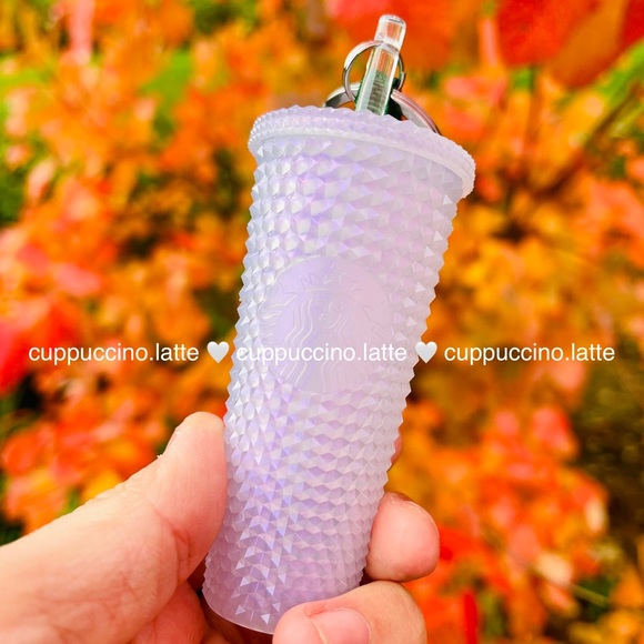 🤍NEW❄️Starbucks 2021 Holiday Mini Ice Studded Bling Tumbler Keychain - Picture 6 of 8